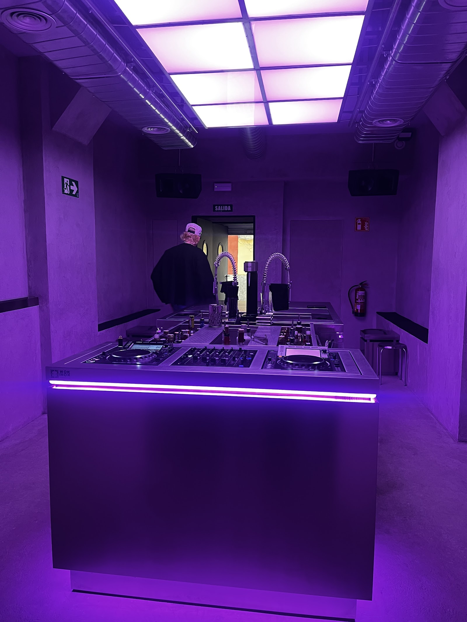 Atmospheric interior of KINKI COCKTAIL CLUB at night