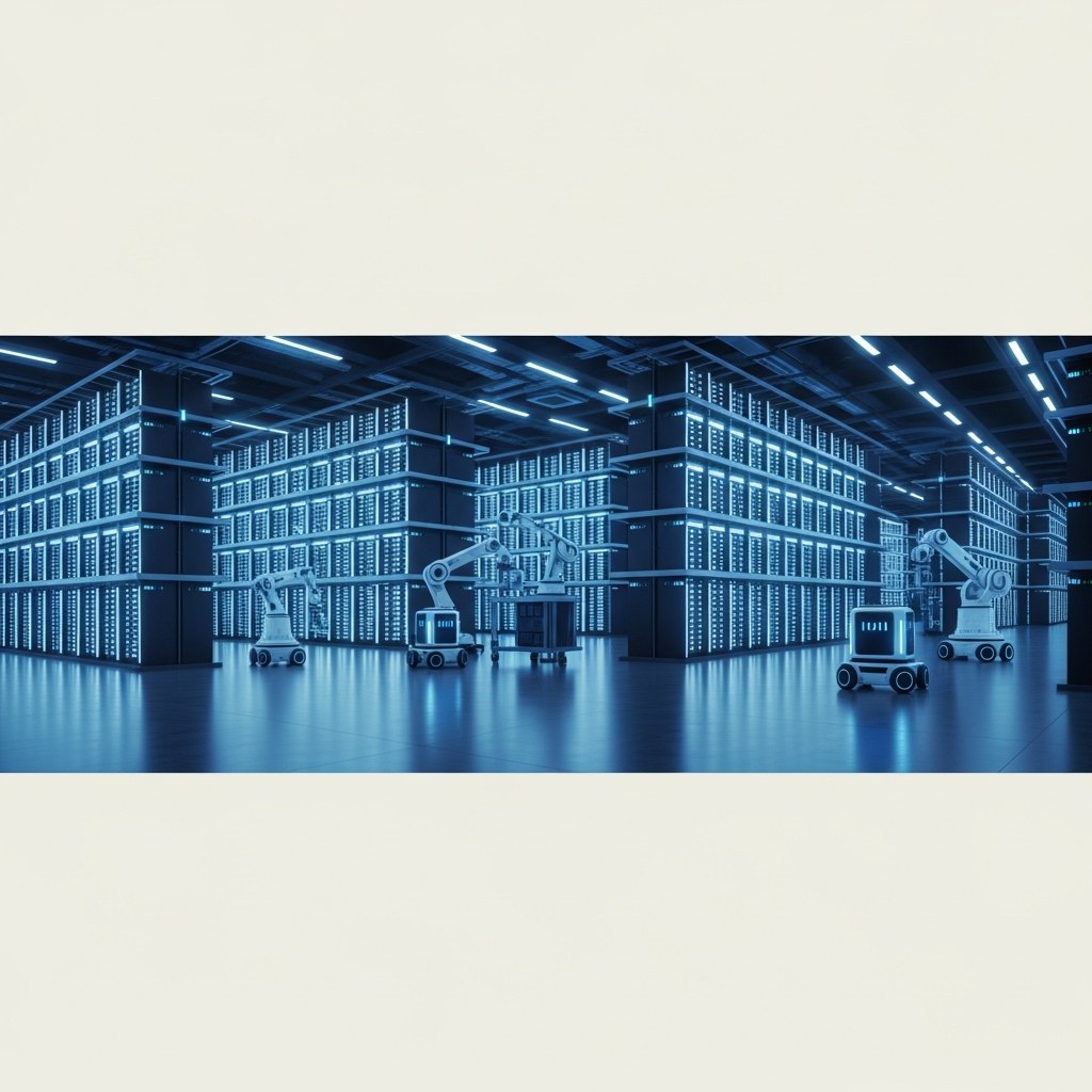 Moody overhead view of dark walnut desk with open laptop showing clean website layout, single warm desk lamp casting amber light across scattered design sketches